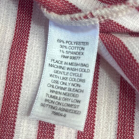 Liz Claiborne Sleeveless Tank Top Womens Medium Red White New WOT Summer - Picture 6 of 6